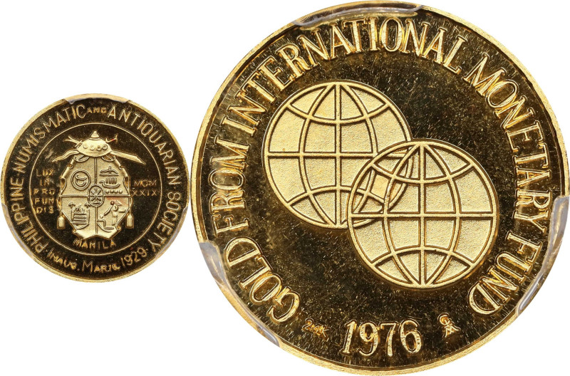 LOT WITHDRAWN - PHILIPPINES. Numismatic and Antiquarian Society Gold Medal, 1976...