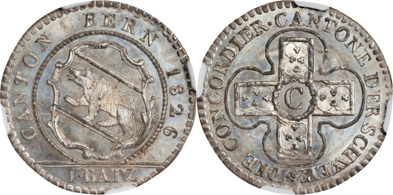 SWITZERLAND. Bern. Batzen, 1826. NGC MS-66.
KM-194.2.

Estimate: $75.00- $150...