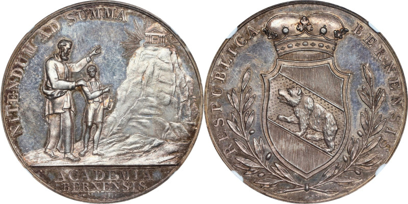 SWITZERLAND. Bern. Silver School Medal, Dated 1840. NGC MS-62.
SM-724.

Estim...