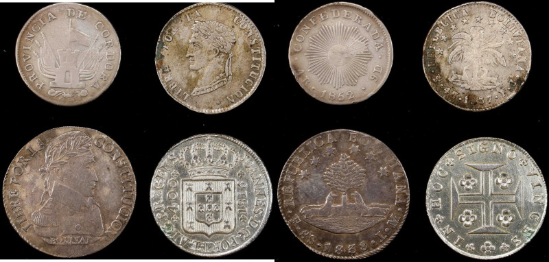 MIXED LOTS. Quartet of Silver Issues (4 Pieces), 1815-57. Average Grade: EXTREME...