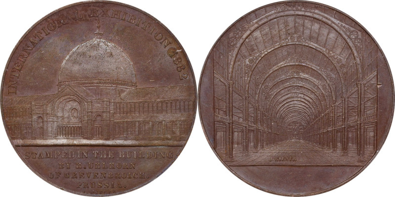 GREAT BRITAIN. International Exhibition in London Bronze Medal, 1862. PCGS SPECI...