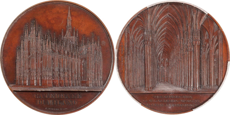 ITALY. Milan. Cathedral (Duomo) Bronze Medal, 1860. Geerts (Ixelles) Mint. PCGS ...