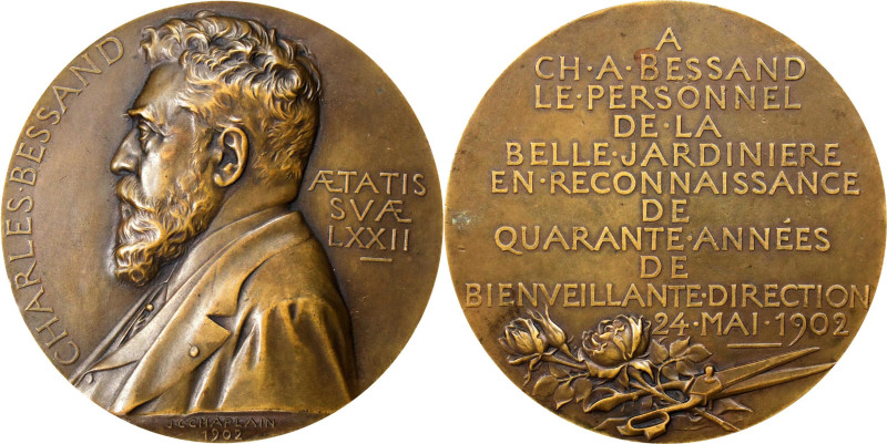 FRANCE. Charles Bessand Bronze Medal, 1902. Paris Mint. UNCIRCULATED.
Weight: 1...