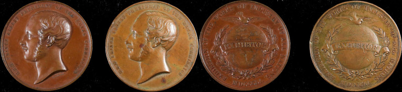 GREAT BRITAIN. Duo of Great Exhibition Bronze Medals (2 Pieces), 1851. Victoria....