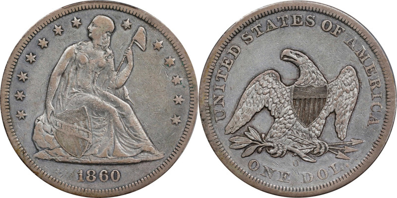 1860-O Liberty Seated Silver Dollar. VF Details--Cleaned (PCGS).
PCGS# 6950. NG...