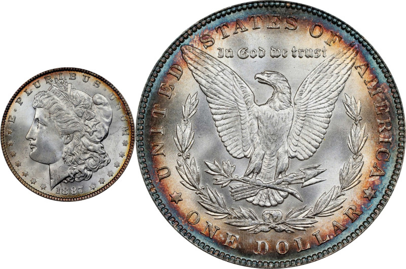 1887 Morgan Silver Dollar. MS-65 (PCGS).
PCGS# 7172. NGC ID: 254Y.
From the Kn...