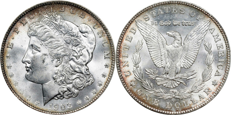 1903-O Morgan Silver Dollar. MS-64 (PCGS).
PCGS# 7286. NGC ID: 256S.
The Reich...