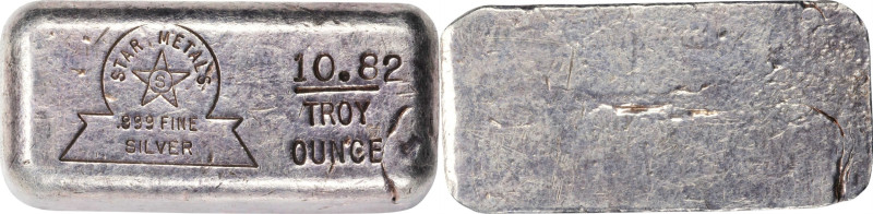 Star Metals Silver Ingot. 10.82 Troy Ounces. 999 Fine.
63 mm x 30 mm x 19 mm, t...