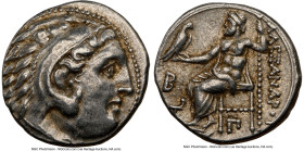 MACEDONIAN KINGDOM. Alexander III the Great (336-323 BC). AR drachm (16mm, 4.25 gm, 1h). NGC Choice XF 5/5 - 4/5. Posthumous issue, Colophon, ca. 310-...
