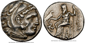 MACEDONIAN KINGDOM. Alexander III the Great (336-323 BC). AR drachm (16mm, 4.14 gm, 4h). NGC Choice XF 4/5 - 4/5. Posthumous issue, Lampsacus, ca. 310...