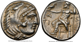 MACEDONIAN KINGDOM. Alexander III the Great (336-323 BC). AR drachm (15mm, 12h). NGC Choice XF. Early posthumous issue, Sardes, ca. 320/19 BC. Head of...