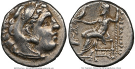 MACEDONIAN KINGDOM. Alexander III the Great (336-323 BC). AR drachm (17mm, 1h). NGC Choice VF. Posthumous issue, Abydus, ca. 310-301 BC. Head of Herac...