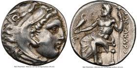 MACEDONIAN KINGDOM. Alexander III the Great (336-323 BC). AR drachm (16mm, 6h). NGC Choice VF. Early posthumous issue, Lampsacus, ca. 323-317 BC. Head...
