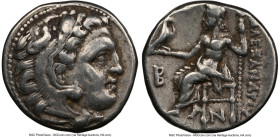 MACEDONIAN KINGDOM. Alexander III the Great (336-323 BC). AR drachm (16mm, 11h). NGC Choice VF. Posthumous issue, Colophon, ca. 310-301 BC. Head of He...