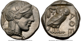 ATTICA. Athens. Ca. 440-404 BC. AR tetradrachm (23mm, 17.17 gm, 1h). NGC XF 5/5 - 3/5, brushed. Mid-mass coinage issue. Head of Athena right, wearing ...