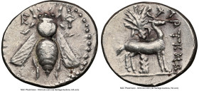 IONIA. Ephesus. Ca. 2nd century BC. AR drachm (18mm, 4.17 gm, 12h). NGC Choice XF 4/5 - 2/5, brushed. Artemon, magistrate. E-Φ, bee with straight wing...