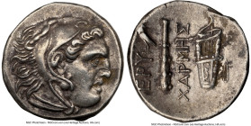 IONIA. Erythrae. Ca. mid-4th-early 3rd centuries BC. AR drachm (15mm, 3.67 gm, 5h). NGC Choice XF 5/5 - 4/5. Charmes, magistrate. Head of Heracles rig...