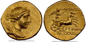 IONIA. Magnesia ad Maeandrum. Ca. mid-2nd century BC. AV stater (18mm, 8.45 gm, 12h). NGC AU 5/5 - 4/5. Ca. 155-145 BC, Euphemus and Pausanius, magist...