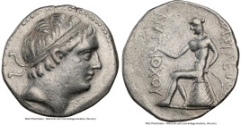 SELEUCID KINGDOM. Antiochus III the Great (222-187 BC). AR tetradrachm (30mm, 10h). NGC VF. Barbarous imitation, possibly from Asia Minor North of the...