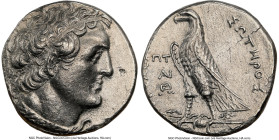 PTOLEMAIC EGYPT. Ptolemy II Philadelphus (285/4-246 BC). AR stater or tetradrachm (25mm, 1h). NGC Choice VF, brushed. Uncertain mint 10. Diademed head...
