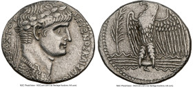 SYRIA. Antioch. Nero (AD 54-68). AR tetradrachm (27mm, 12h). NGC Choice VF. Dated Caesarean Era Year 110 and Regnal Year 8 (AD 61/2). NEPΩNOΣ KAIΣAPO-...