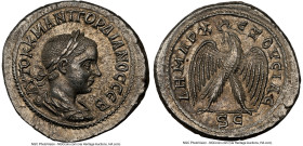 SYRIA. Antioch. Gordian III (AD 238-244). BI tetradrachm (29mm, 5h). NGC Choice AU. AD 240. AYTOK K M ANT ΓOPΔIANOC CЄB, laureate, draped, and cuirass...