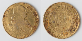 Charles IV gold 8 Escudos 1806 PTS-PJ VF, Potosi mint, KM81, Cal-1537. 37.0mm. 27.03gm. HID09801242017 © 2024 Heritage Auctions | All Rights Reserved