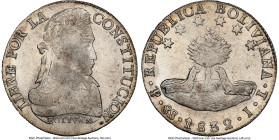 Republic 8 Soles 1832 PTS-JL AU55 NGC, Potosi mint, KM97. HID09801242017 © 2024 Heritage Auctions | All Rights Reserved