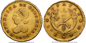 Republic gold Escudo 1825 POPAYAN-FM XF Details (Obverse Spot Removed) NGC, Popayan mint, KM81.2. HID09801242017 © 2024 Heritage Auctions | All Rights...