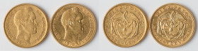 Republic Pair of Uncertified 10 Pesos 1919 XF, Bogota mint, KM202, Fr-112. AGW 0.942 oz. Sold as is, no returns. HID09801242017 © 2024 Heritage Auctio...