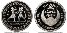 Arab Republic 4-Piece Lot of Certified Proof 5 Pounds AH 1412 (1992) PR68 Deep Cameo PCGS, 1) 5 Pounds, KM701. Olympic Games - Fencing 2) 5 Pounds, KM...