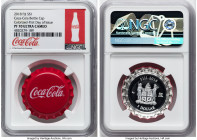 Republic silver Colorized Proof "Coca-Cola Bottle Cap" Dollar 2018 PR70 Ultra Cameo NGC, Crown mint (Scottsdale AZ), KM-Unl. First Day of Issue. HID09...