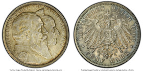 Baden. Friedrich I "Golden Wedding Anniversary" 5 Mark 1906 MS63 PCGS, Karlsruhe mint, KM277, J-35. HID09801242017 © 2024 Heritage Auctions | All Righ...