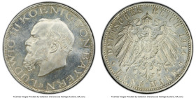 Bavaria. Ludwig III 5 Mark 1914-D MS63 PCGS, Munich mint, KM1007, J-53. Champagne toning with reflective fields. HID09801242017 © 2024 Heritage Auctio...