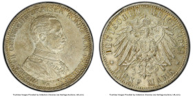 Prussia. Wilhelm II Pair of Certified 5 Marks 1914-A PCGS, 1) 5 Mark 1914-A - MS62 2) 5 Mark 1914-A - MS64 Berlin mint, KM536, J-114. HID09801242017 ©...