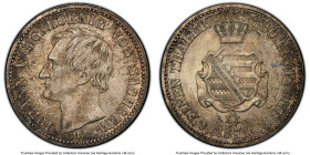 Saxony. Johann 1/6 Taler 1871-B MS64 PCGS, Dresden mint, KM1205, AKS-142. HID09801242017 © 2024 Heritage Auctions | All Rights Reserved
