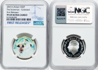 Charles III silver Colorized Proof "The Snowman" 50 Pence 2023 PR69 Ultra Cameo NGC, Mintage: 5,010. First Releases. HID09801242017 © 2024 Heritage Au...