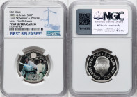 Charles III silver Colorized Proof "Luke Skywalker & Princess Leia" 50 Pence 2023 PR69 Ultra Cameo NGC, Mintage: 12,510. Star Wars series. First Relea...