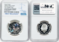 Charles III silver Colorized Proof "The Winged Keys" 50 Pence 2024 PR69 Ultra Cameo NGC, Mintage: 8,110. Harry Potter series. First Releases. HID09801...