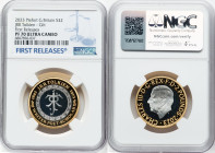 Charles III gilt-silver Proof Piefort "JRR Tolkien – 50th Anniversary of Death" 2 Pounds 2023 PR70 Ultra Cameo NGC, Mintage: 2,410. Edge Inscription: ...