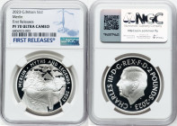 Charles III silver Proof "Merlin" 2 Pounds (1 oz) 2023 PR70 Ultra Cameo NGC, Mintage: 2,510. Myths and Legends series. First Releases. HID09801242017 ...