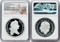Charles III silver Proof "King Charles II" 5 Pounds (2 oz) 2023 PR69 Ultra Cameo NGC, Mintage: 606. British Monarchs series. First Releases. HID098012...