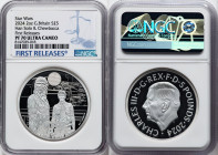Charles III silver Proof "Han Solo & Chewbacca" 5 Pounds (2 oz) 2024 PR70 Ultra Cameo NGC, Mintage: 760. Star Wars series. First Releases. HID09801242...