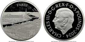Charles III silver Proof Piefort 5 Pounds (2 oz) 2024 PR70 Ultra Cameo NGC, KM-Unl. City Views series. Paris. HID09801242017 © 2024 Heritage Auctions ...