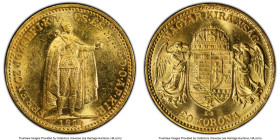 Franz Joseph I gold 20 Korona 1914-KB MS62 PCGS, Kremnica mint, KM486, Huszar-2198. HID09801242017 © 2024 Heritage Auctions | All Rights Reserved
