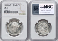 British India. Victoria Pair of Certified Rupees 1840 (b & c) MS62 NGC, Calcutta mint, KM458.2. HID09801242017 © 2024 Heritage Auctions | All Rights R...