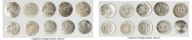 Abbasid Governors of Tabaristan. Anonymous 10-Piece Lot of Uncertified silver Hemidrachms ND (AD 780-793) AU, Tabaristan mint, A-73. Average size 23.6...