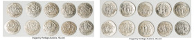 Abbasid Governors of Tabaristan. Anonymous 10-Piece Lot of Uncertified silver Hemidrachms ND (AD 780-793) AU, Tabaristan mint, A-73. Average size 23.5...