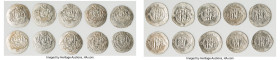 Abbasid Governors of Tabaristan. Anonymous 10-Piece Lot of Uncertified silver Hemidrachms ND (AD 780-793) AU, Tabaristan mint, A-73. Average size 23.8...