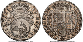 Naples & Sicily. Carlo II of Spain Tari 1685 AG-A AU Details (Cleaned) NGC, Naples mint, KM104. HID09801242017 © 2024 Heritage Auctions | All Rights R...